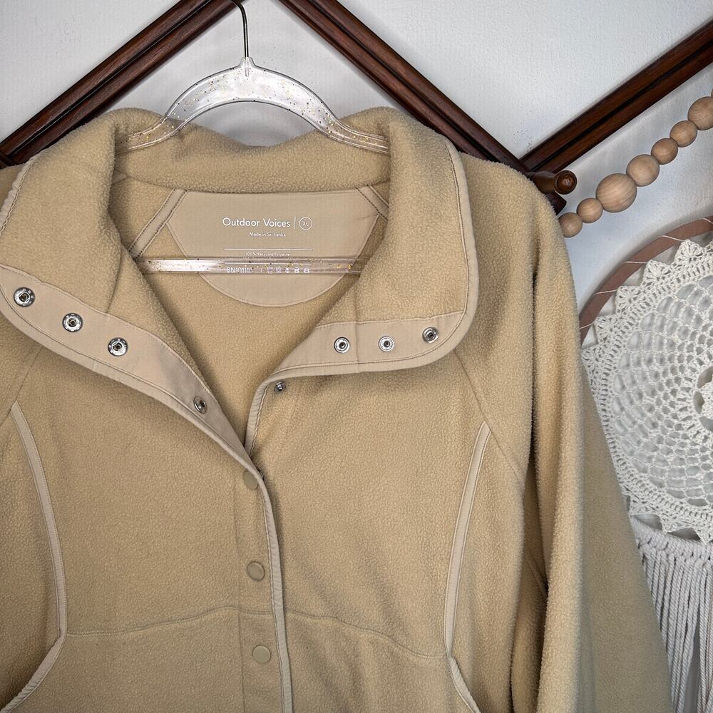 Outdoor Voices Tan RecFleece Snap Jacket - Picture 2 of 3